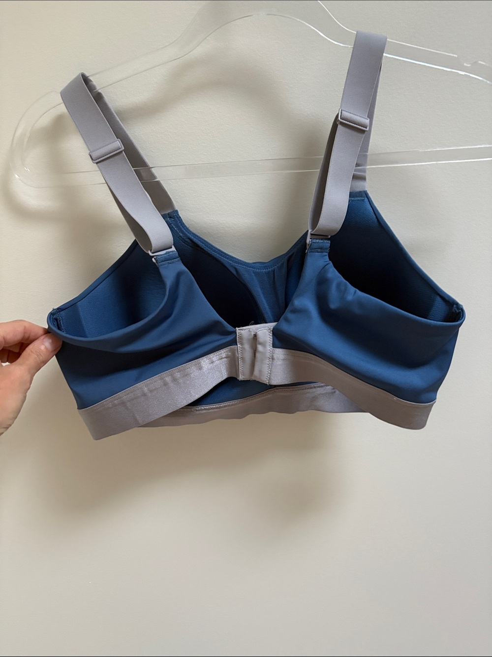 ThirdLove Wireless Sports Bra - Teal Blue & Light Gray - Picture 3 of 3